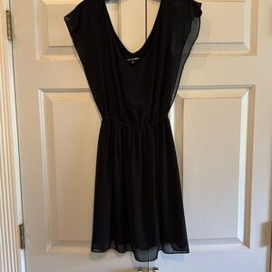 Gianni Bini Little Black Dress V-Neck Front and Back Size XS